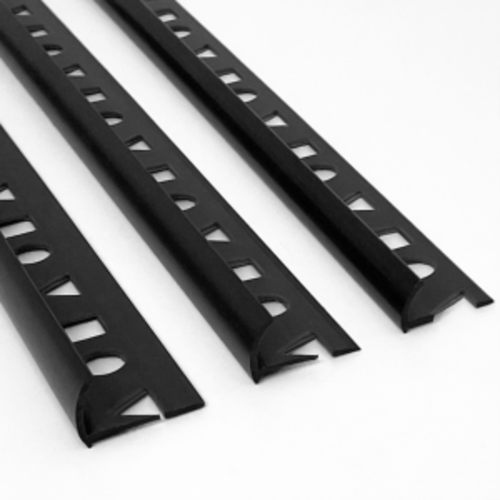 재료분리대 PVC 블랙 라운드 (8 10 12mm)2.4m 타일 바닥 꼼꼼이 몰딩